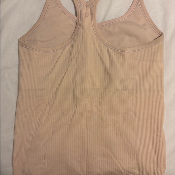 Peach Ribbed Tank Top - Picture 2 of 2